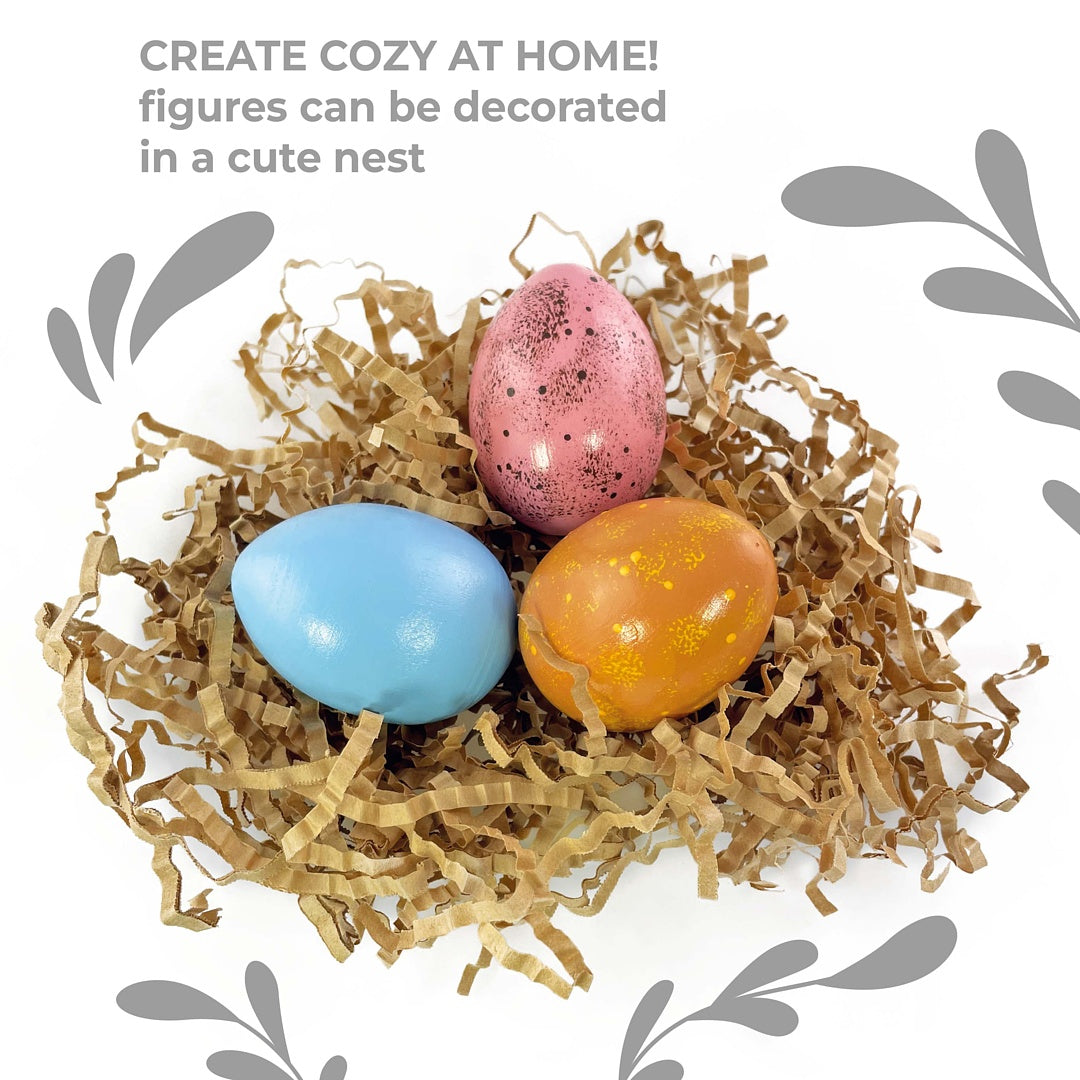 Wooden set Egg on a stand 3 pcs