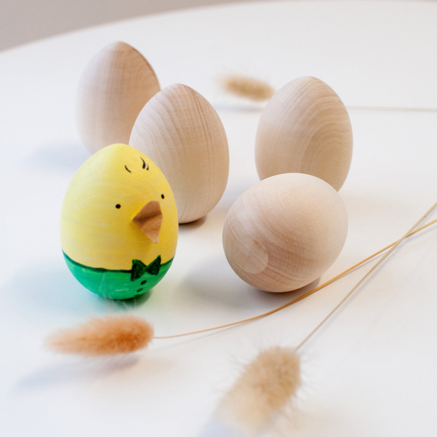 Wooden creative set of 5 eggs