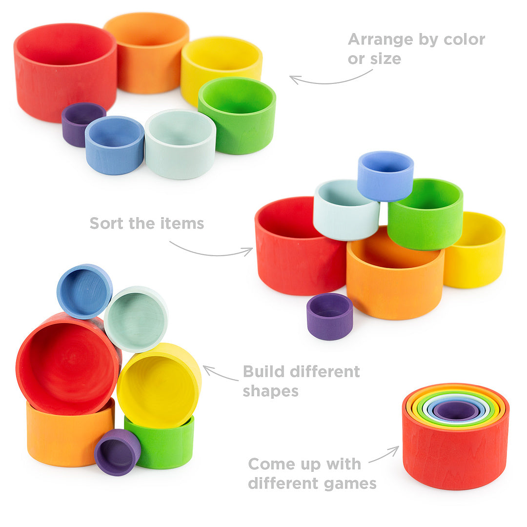 Sorter Cups for sorting Rainbow 7 pcs