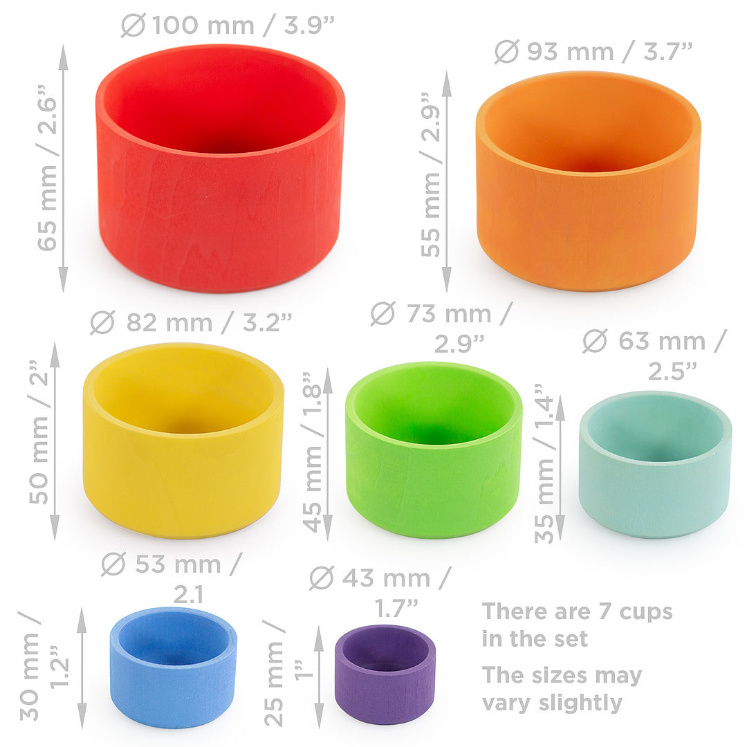 Sorter Cups for sorting Rainbow 7 pcs