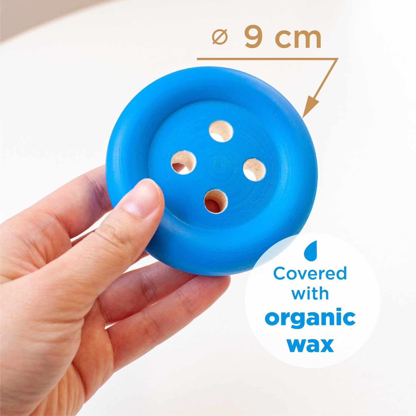Developing Game Lacing Button Blue Montessori Toy