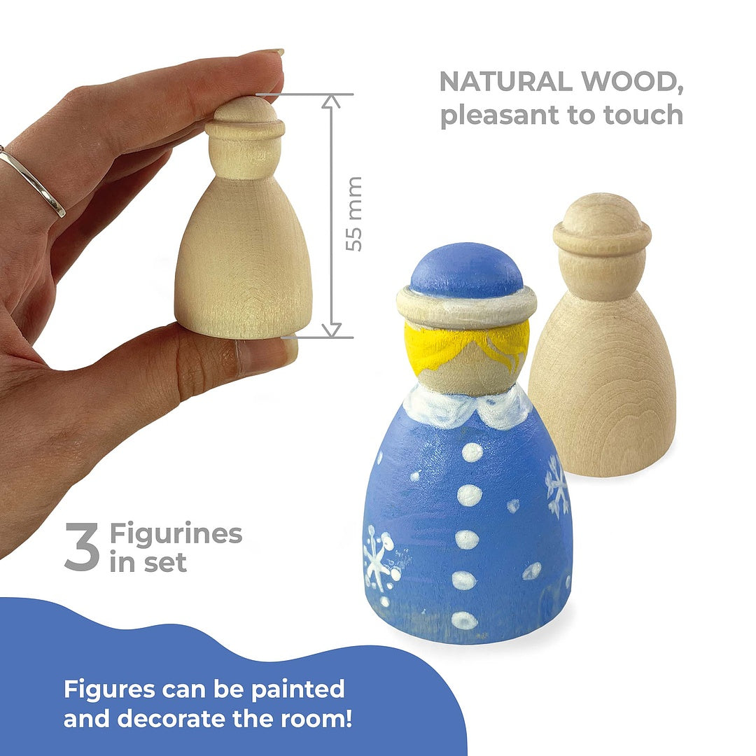 A set of figurines for painting 3 pieces