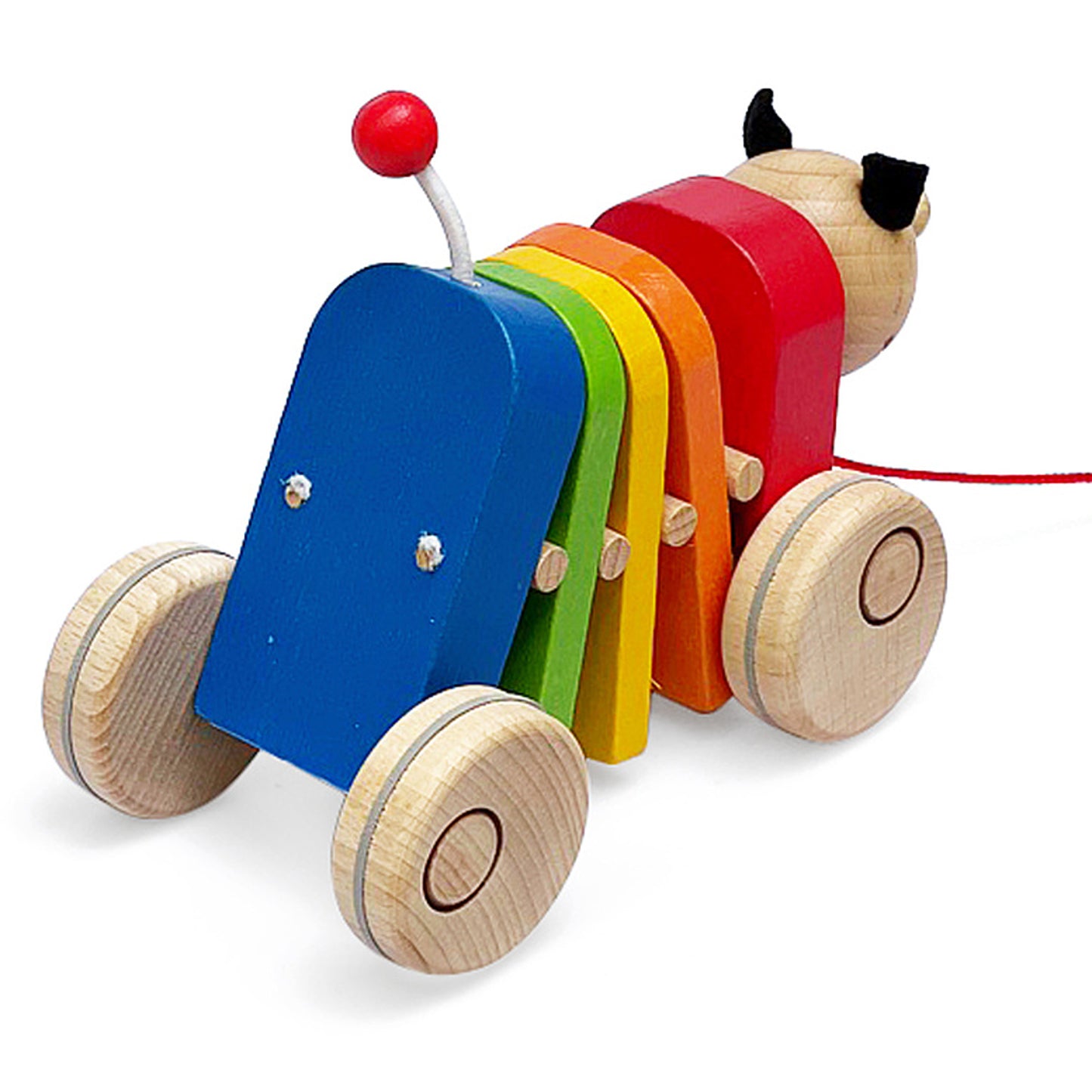 A toy on a string Rainbow cat