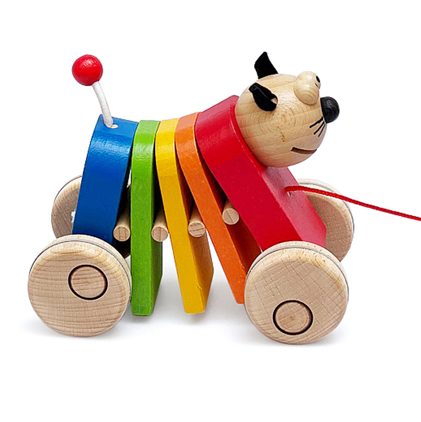 A toy on a string Rainbow cat