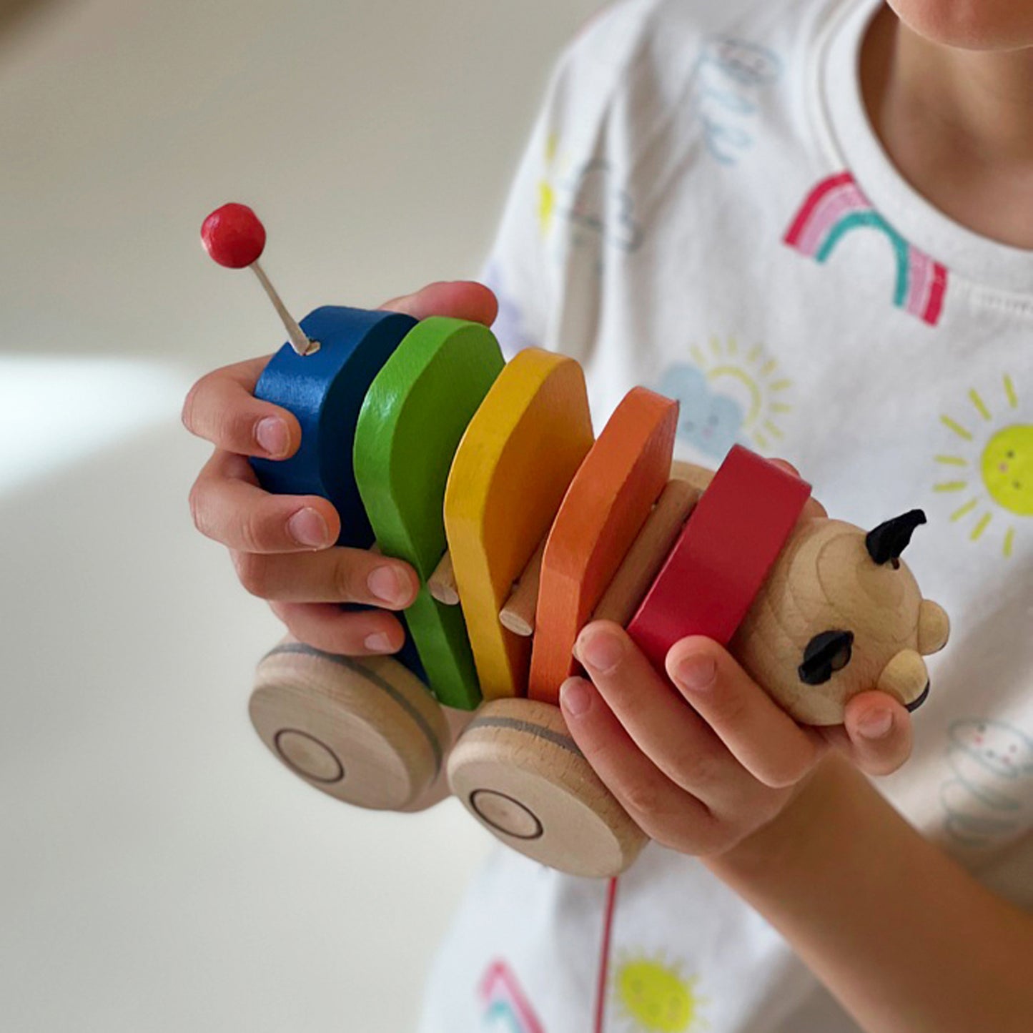 A toy on a string Rainbow cat