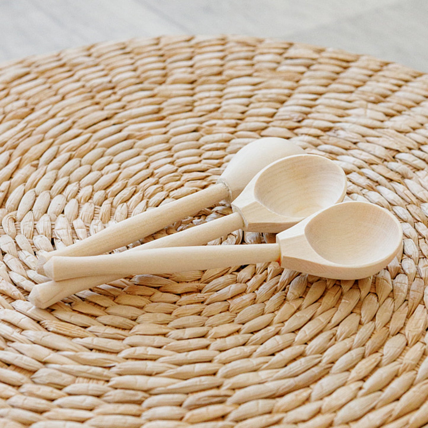 DIY 3 pcs Unfinished Wooden Spoons Set 14 cm