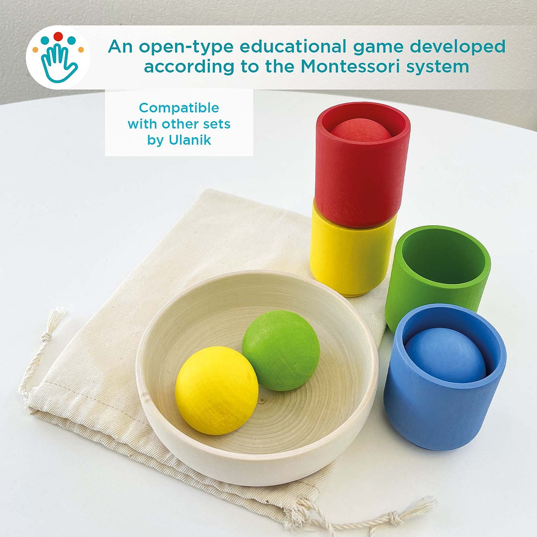 Large Balls in Cups: Starter Kit - 4 Balls 4 cm