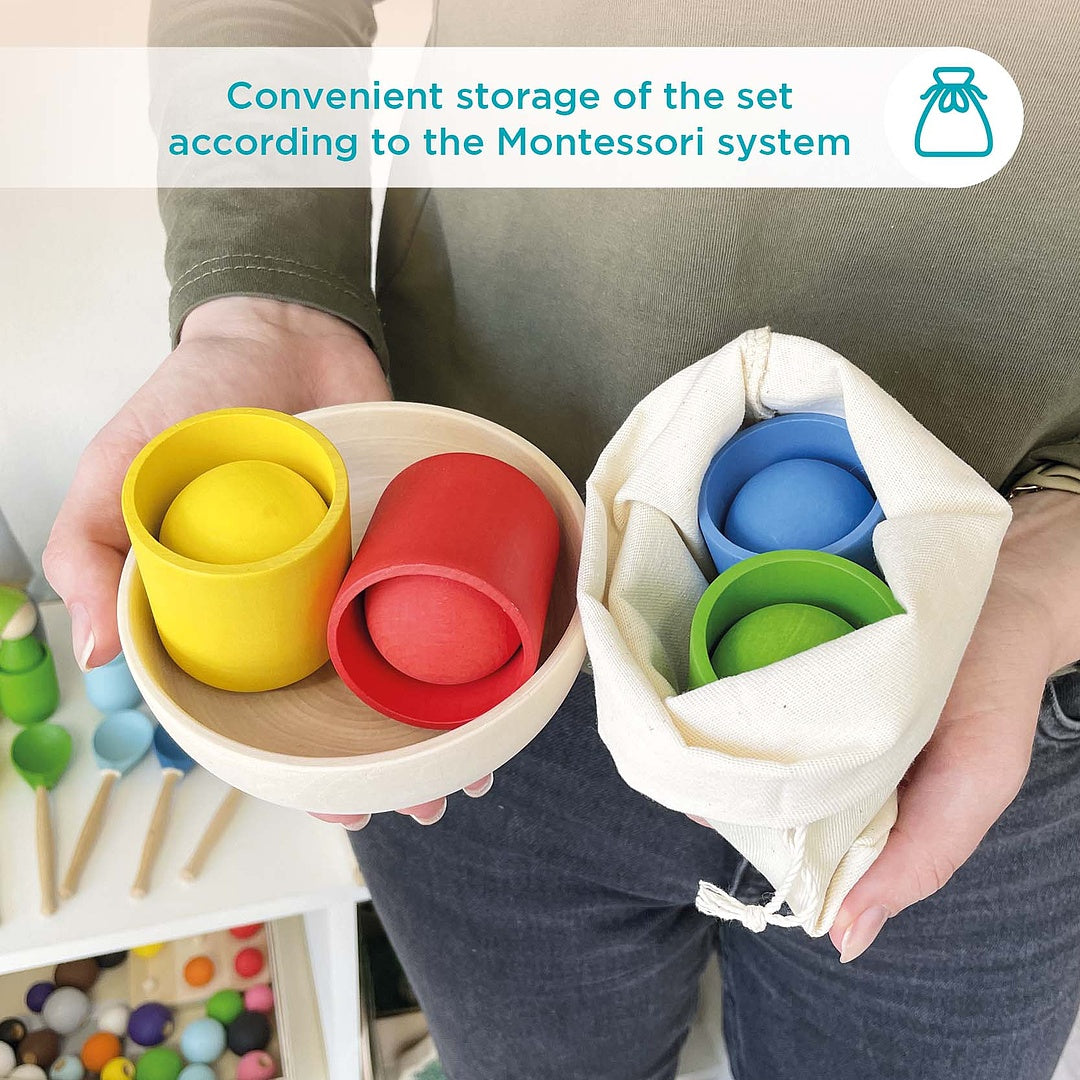 Large Balls in Cups: Starter Kit - 4 Balls 4 cm