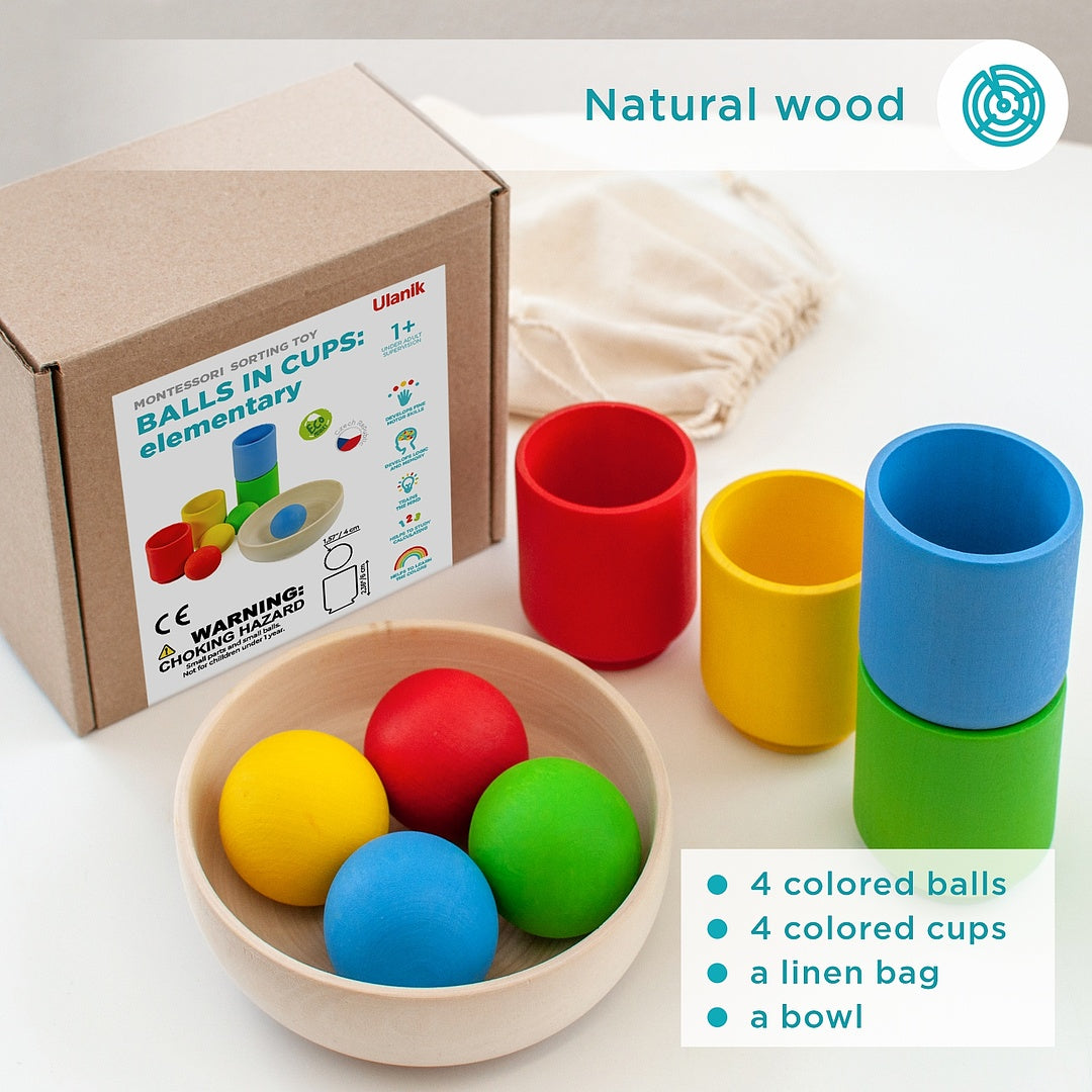 Large Balls in Cups: Starter Kit - 4 Balls 4 cm