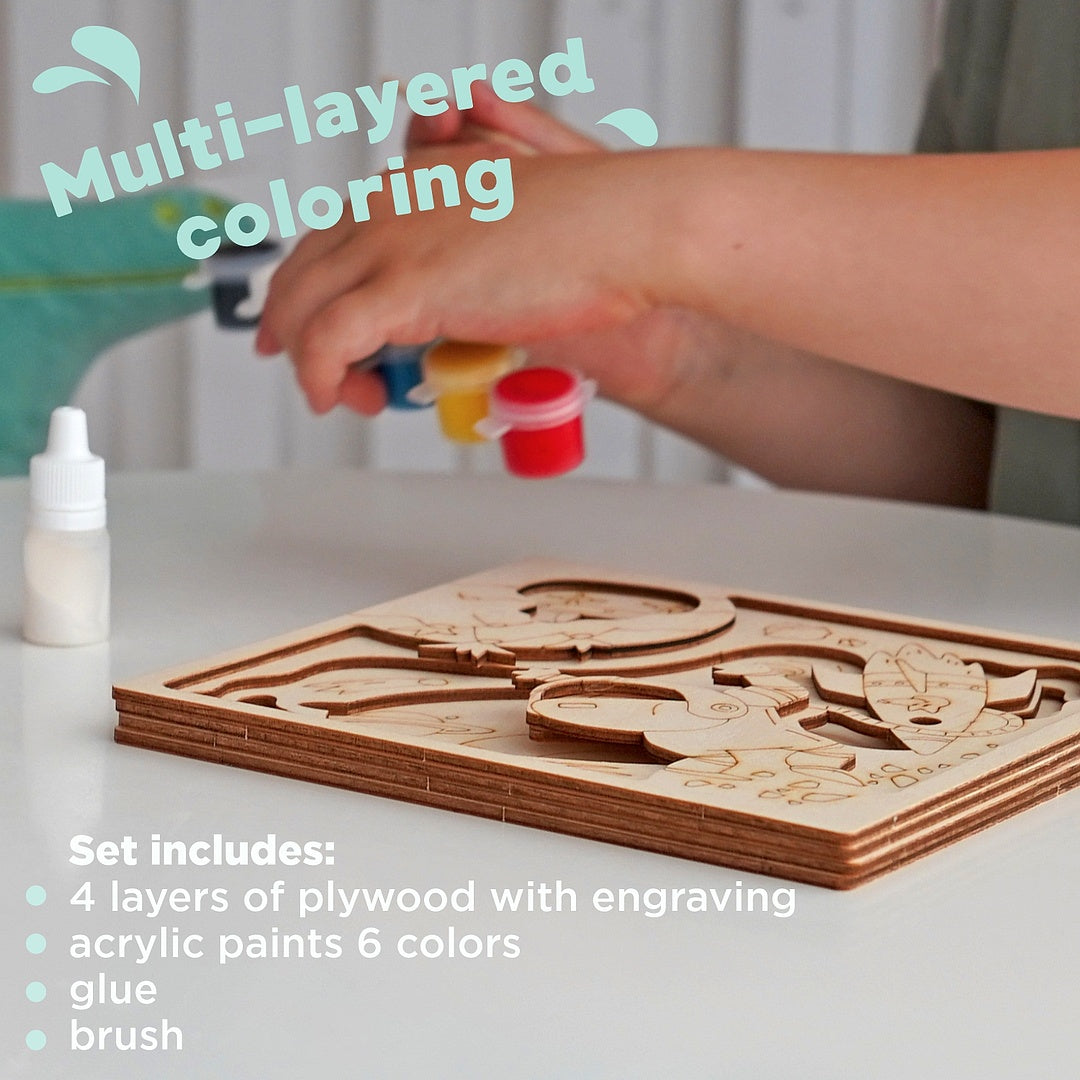 Unifinished Wooden Cutout "Space"