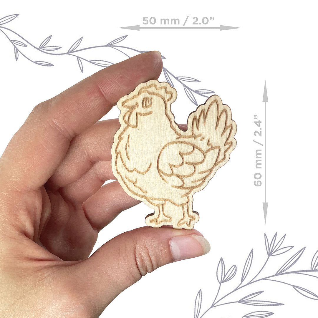 Wooden figures for painting "Animals" 8 pcs