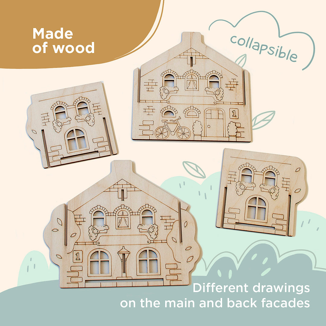 Wooden organizer for office supplies "Cottage"