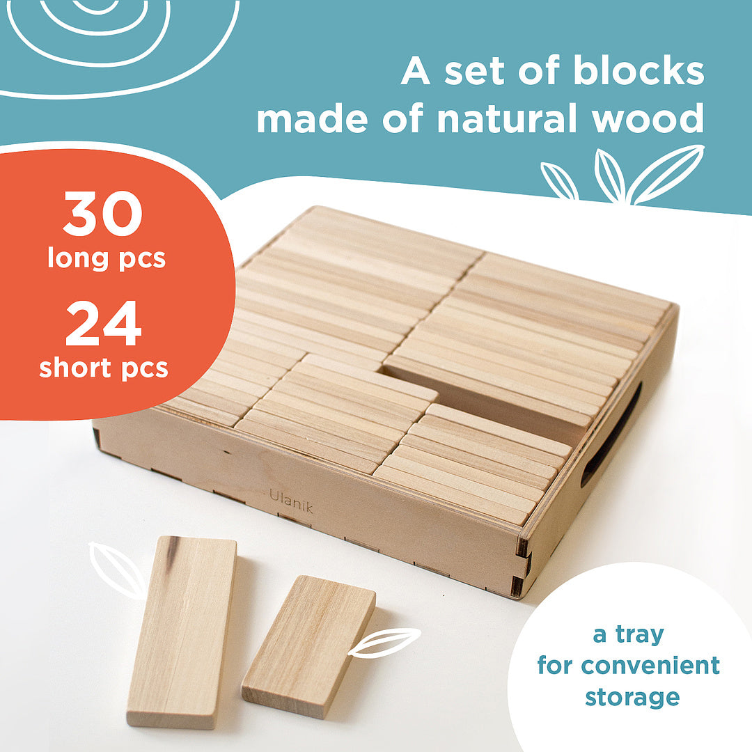 Wooden construction 54 pieces