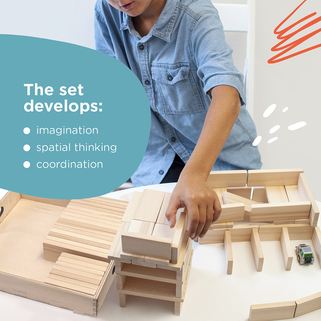 Wooden construction 54 pieces
