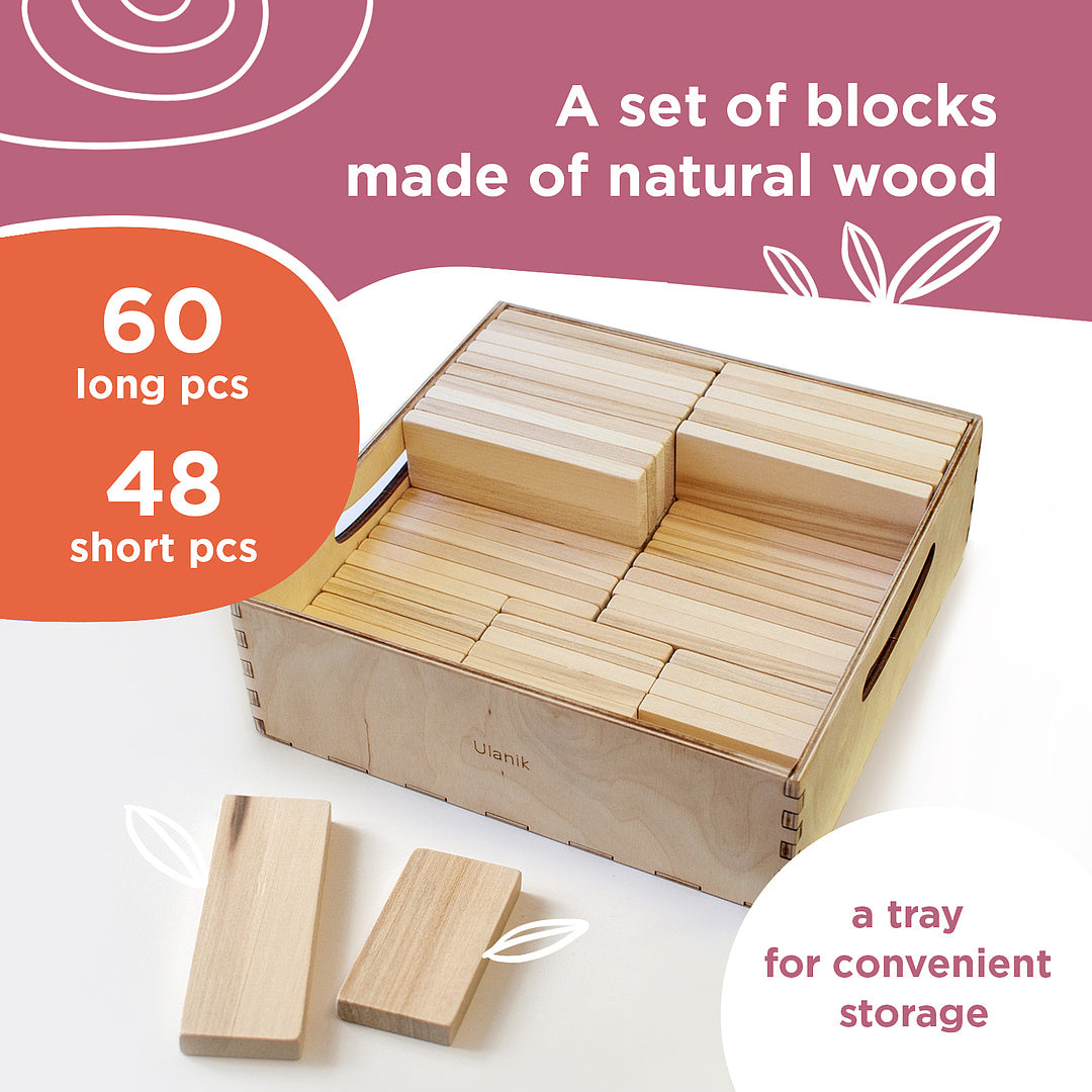 Wooden construction 108 pieces