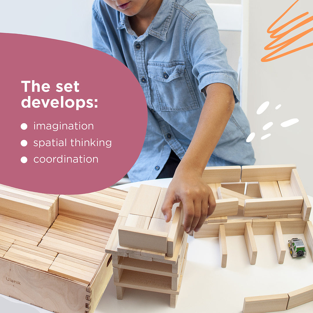 Wooden construction 108 pieces