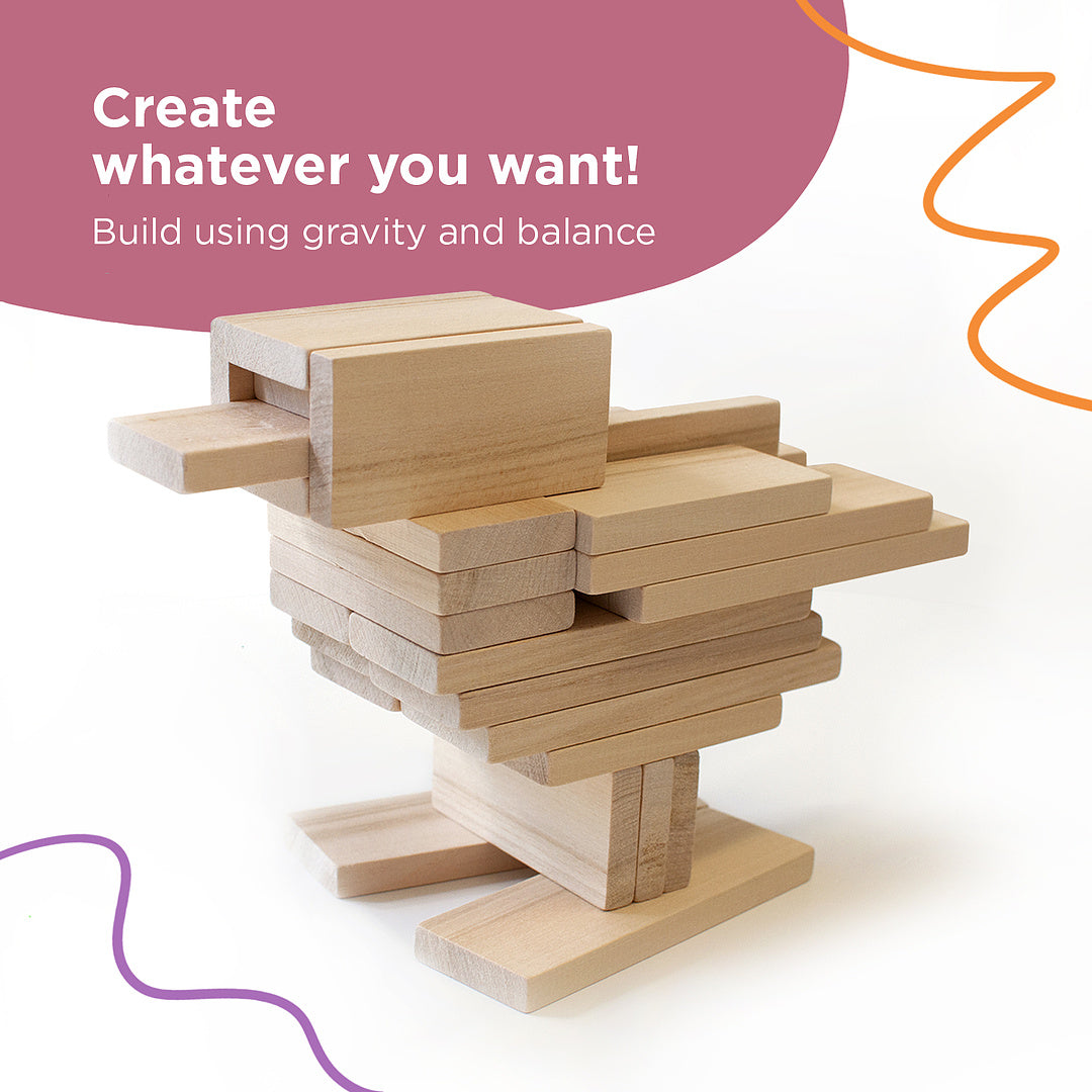 Wooden construction 108 pieces