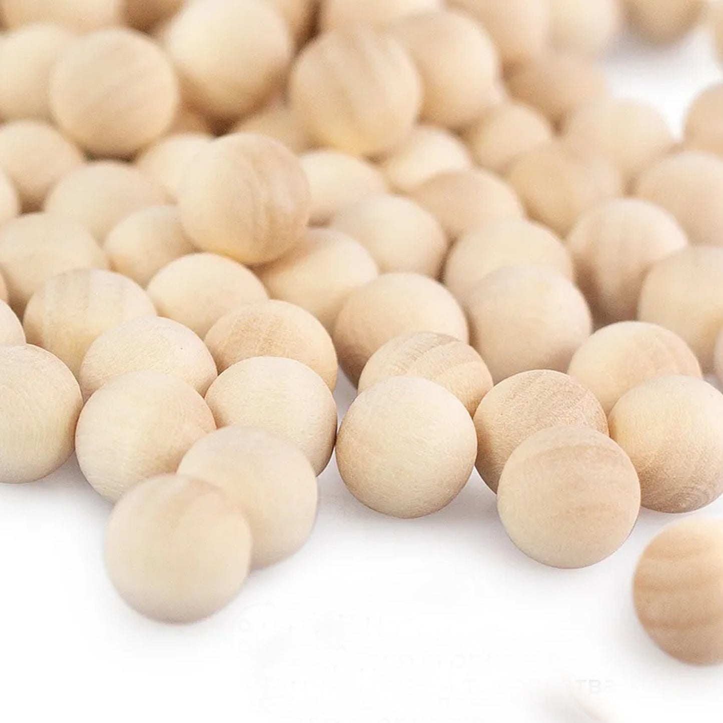 DIY 50 pcs Unfinished Balls Set 15 mm