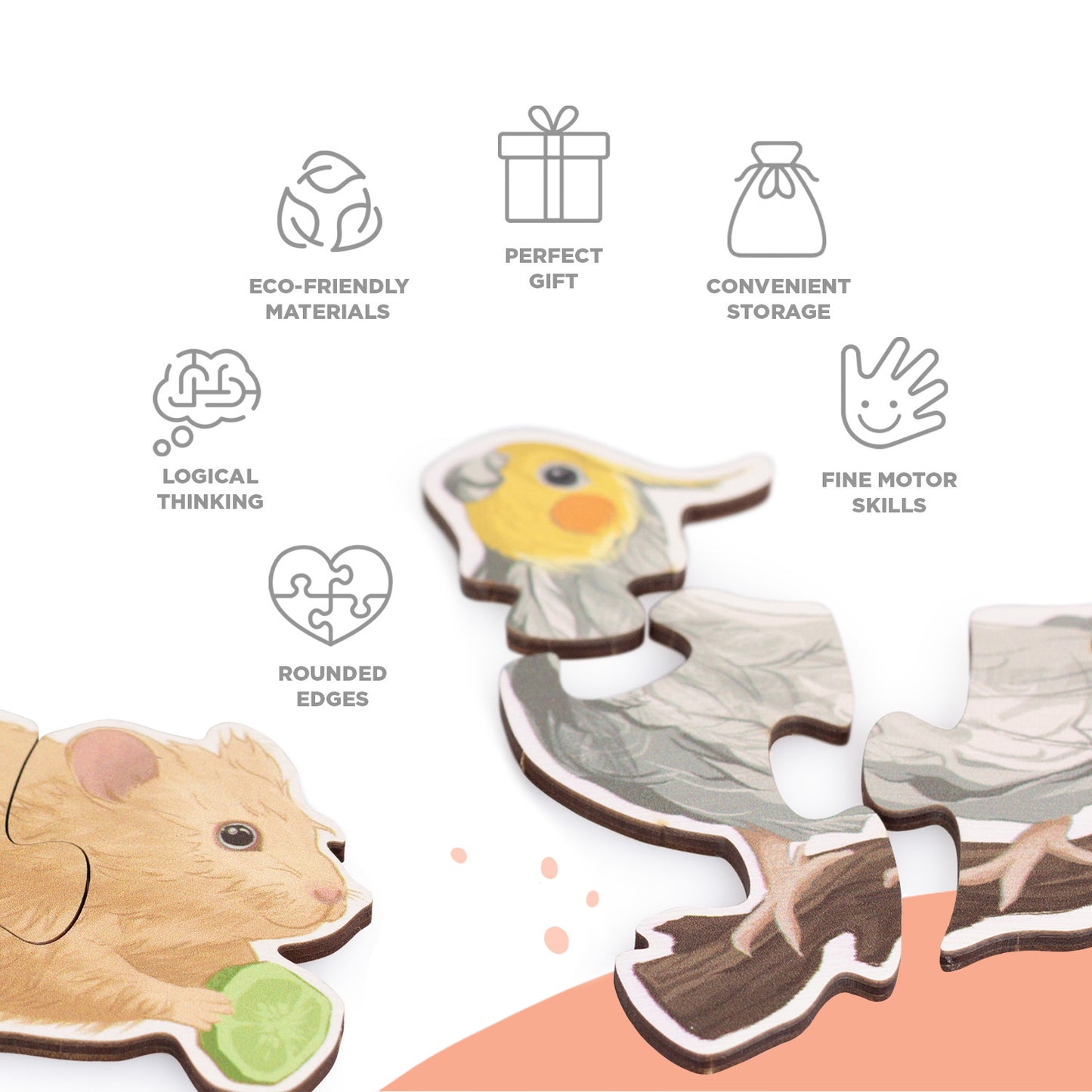 Wooden puzzle "Animals and Birds"