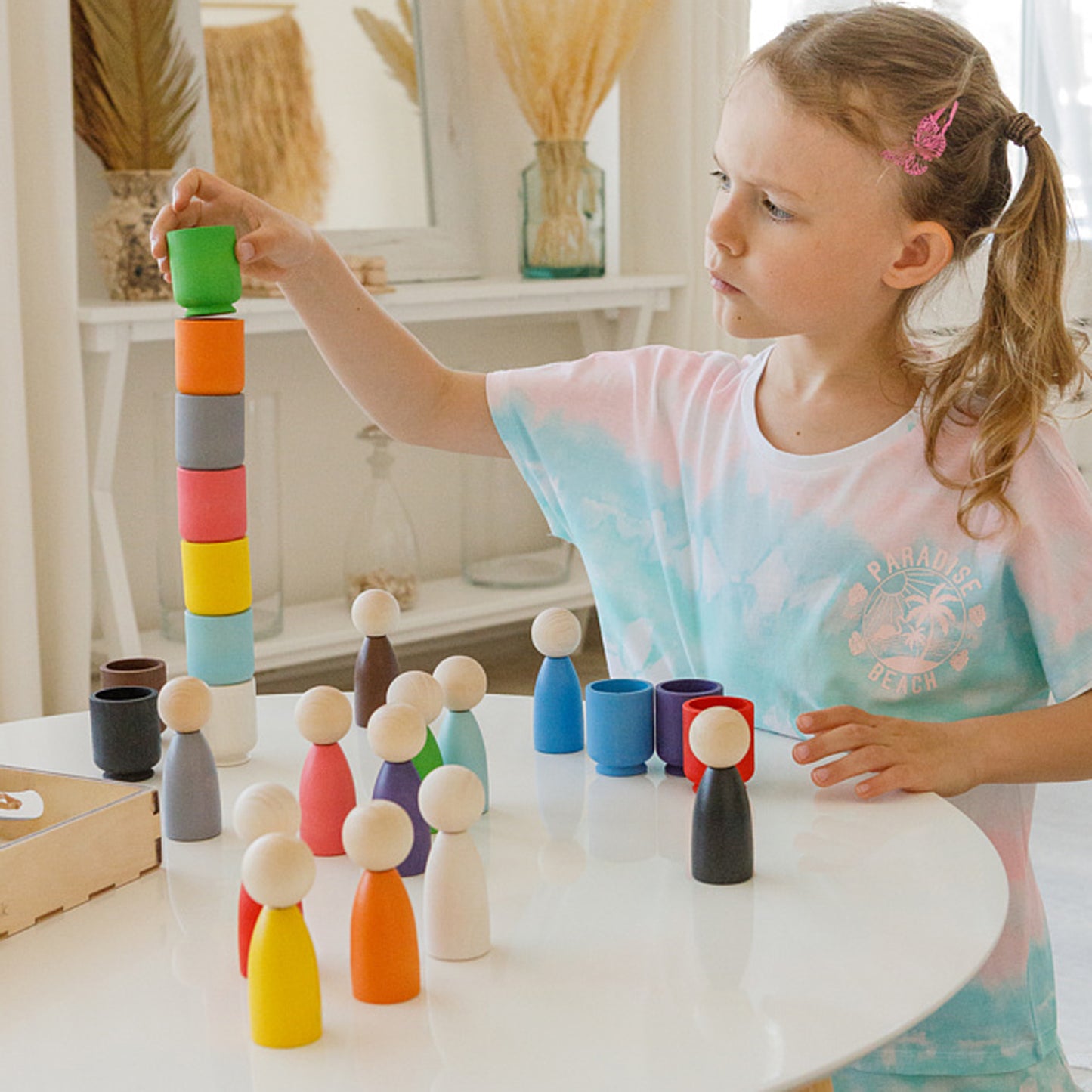 Large Peg Dolls in Cups - 12 Gnomes