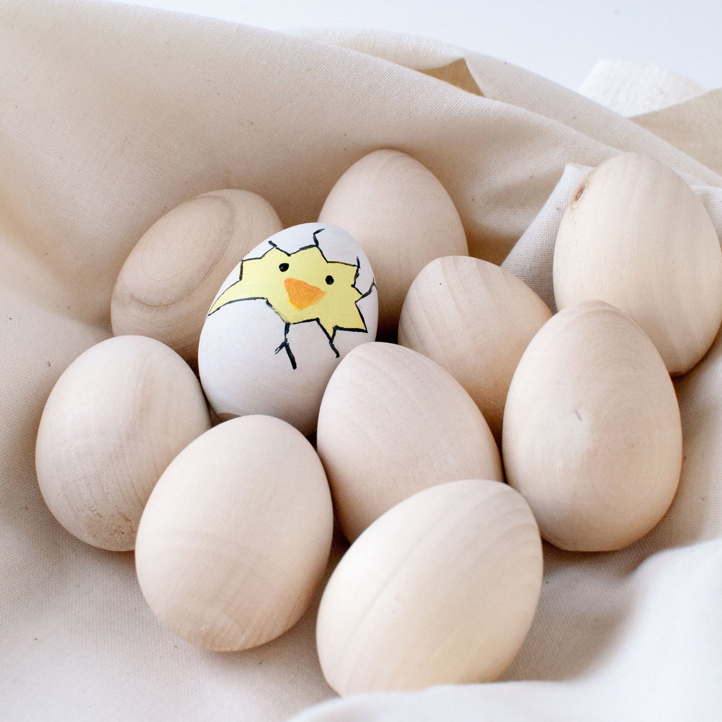 Wooden set "10 eggs"