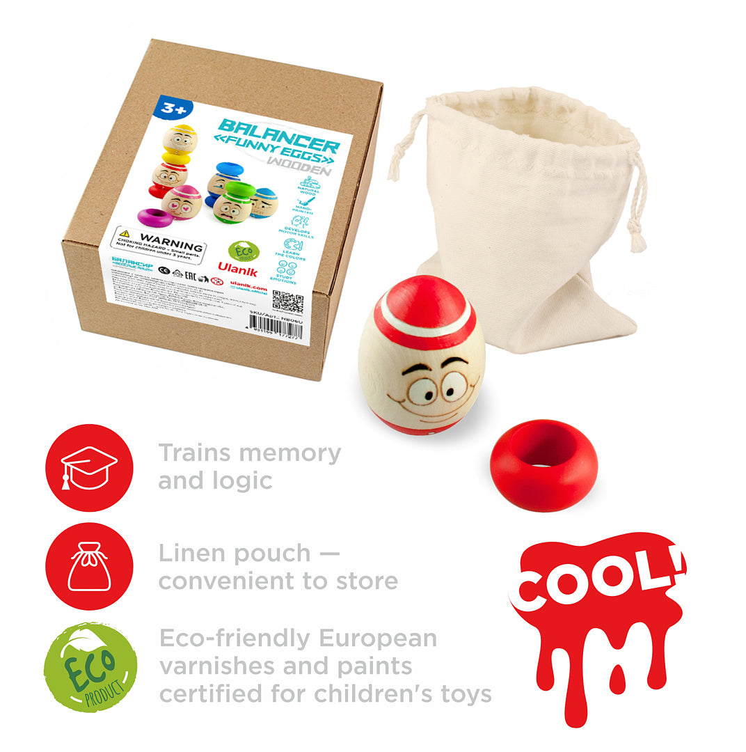 Wooden set "Jolly eggs"