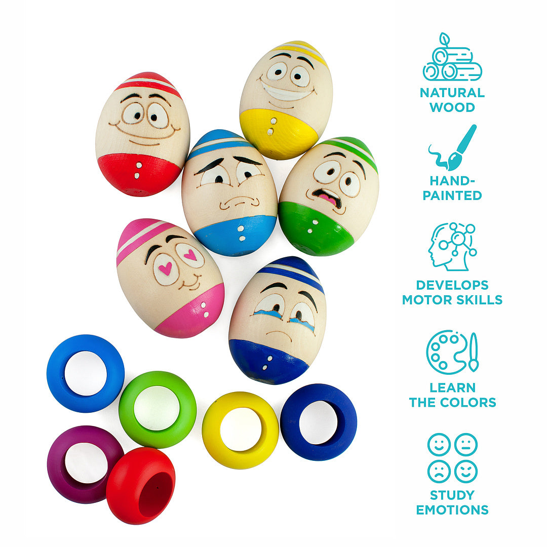 Wooden set "Jolly eggs"