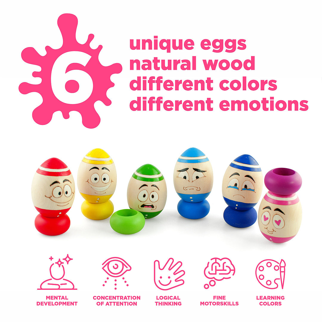 Wooden set "Jolly eggs"