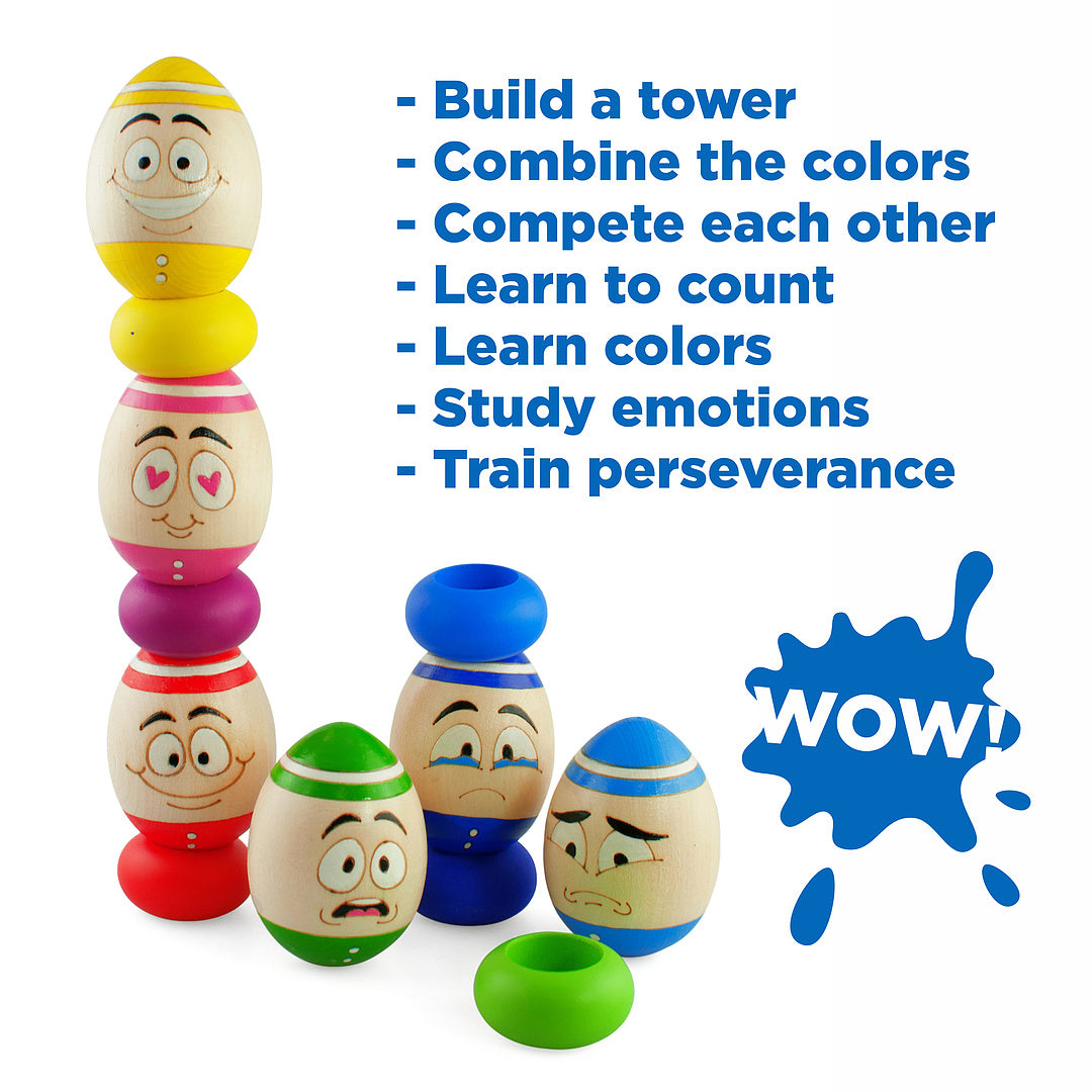 Wooden set "Jolly eggs"