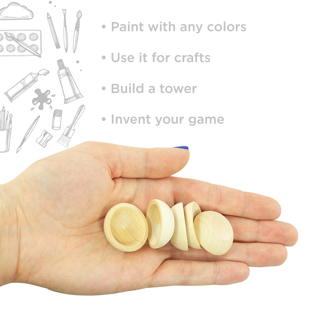 DIY 10 pcs Unfinished Wooden Plates Set