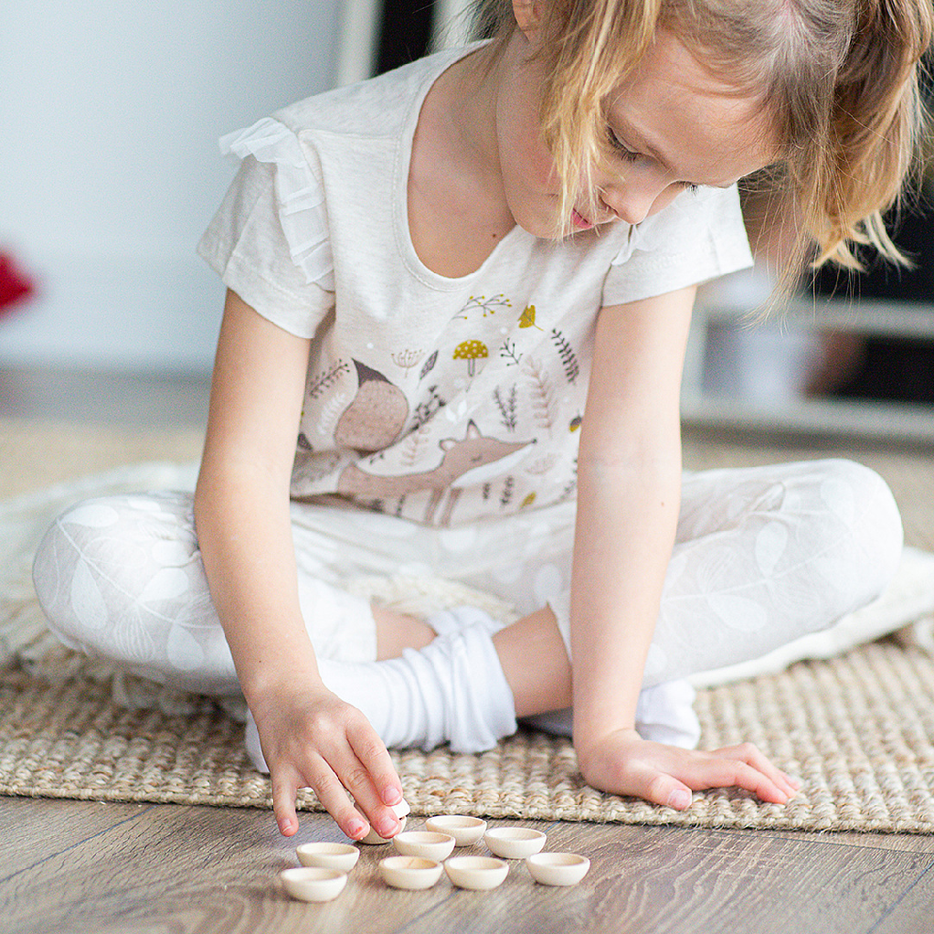 DIY 10 pcs Unfinished Wooden Plates Set