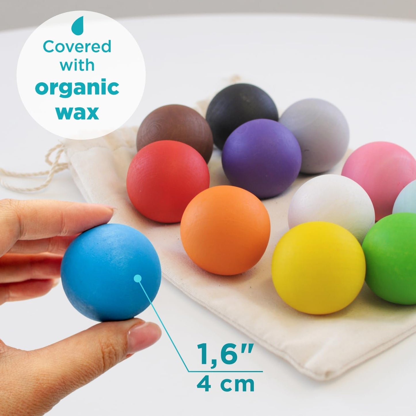 Wooden Balls for Sorters - 12 balls 40 mm