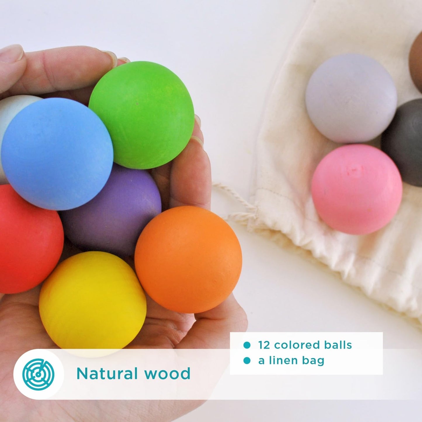 Wooden Balls for Sorters - 12 balls 40 mm