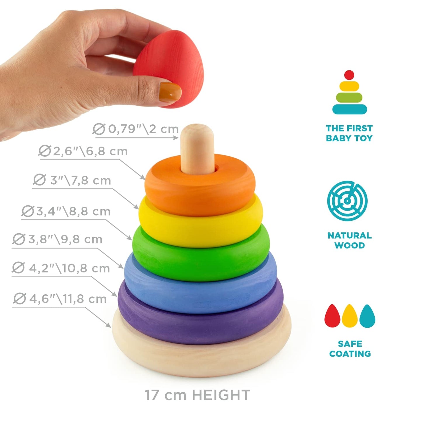 Rings Stacker - 5 pcs 17 cm