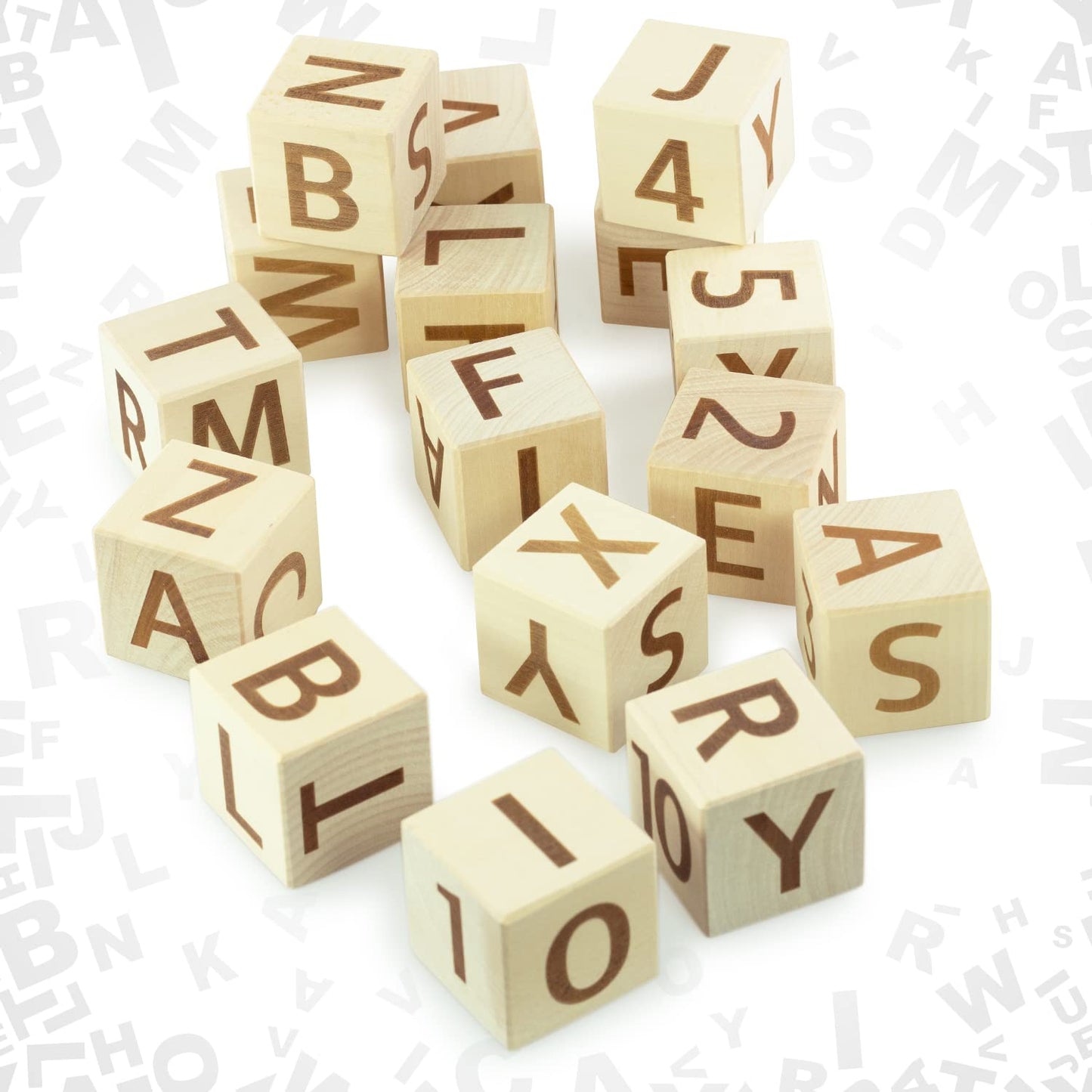 Alphabet Blocks - 16 Stacking Cubes