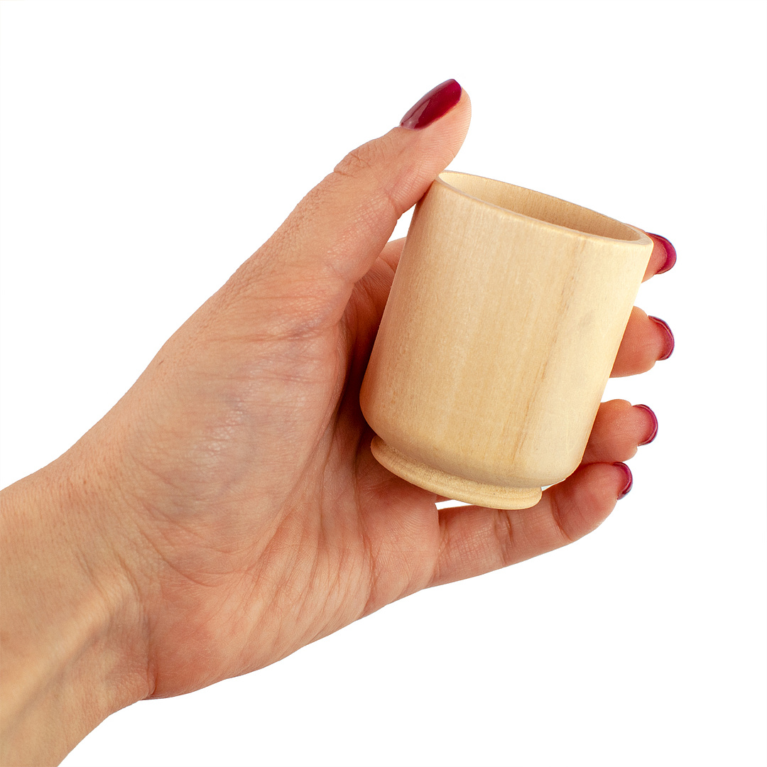 Wooden set "Cups" 12 pieces 5x6 cm