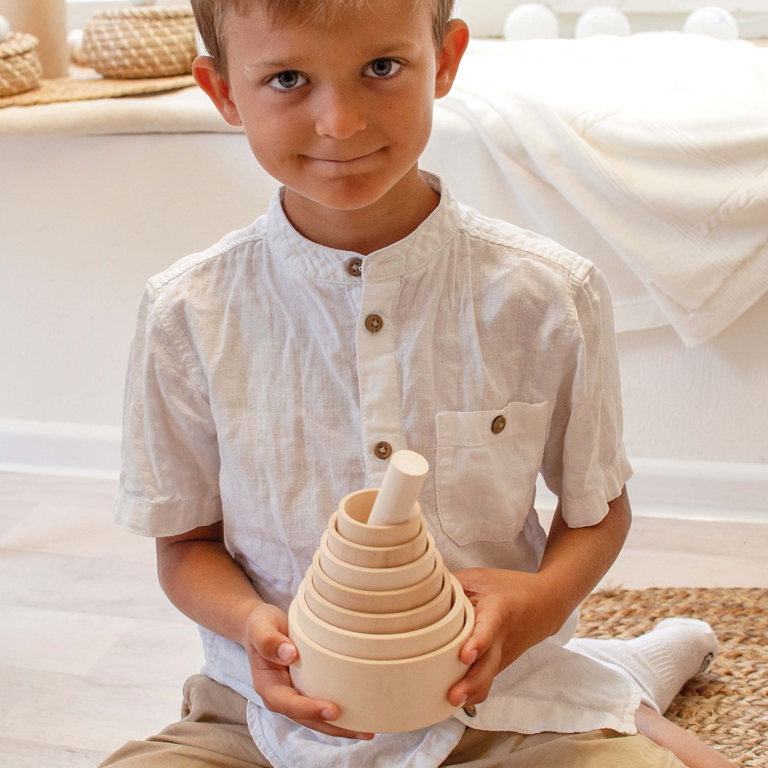 Wooden set "Sorting cups" 7 pieces