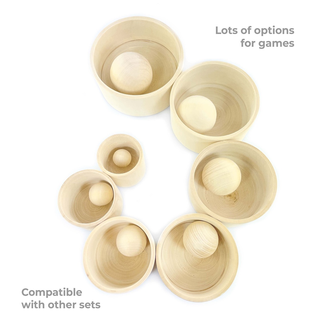 Wooden set "Sorting cups" 7 pieces