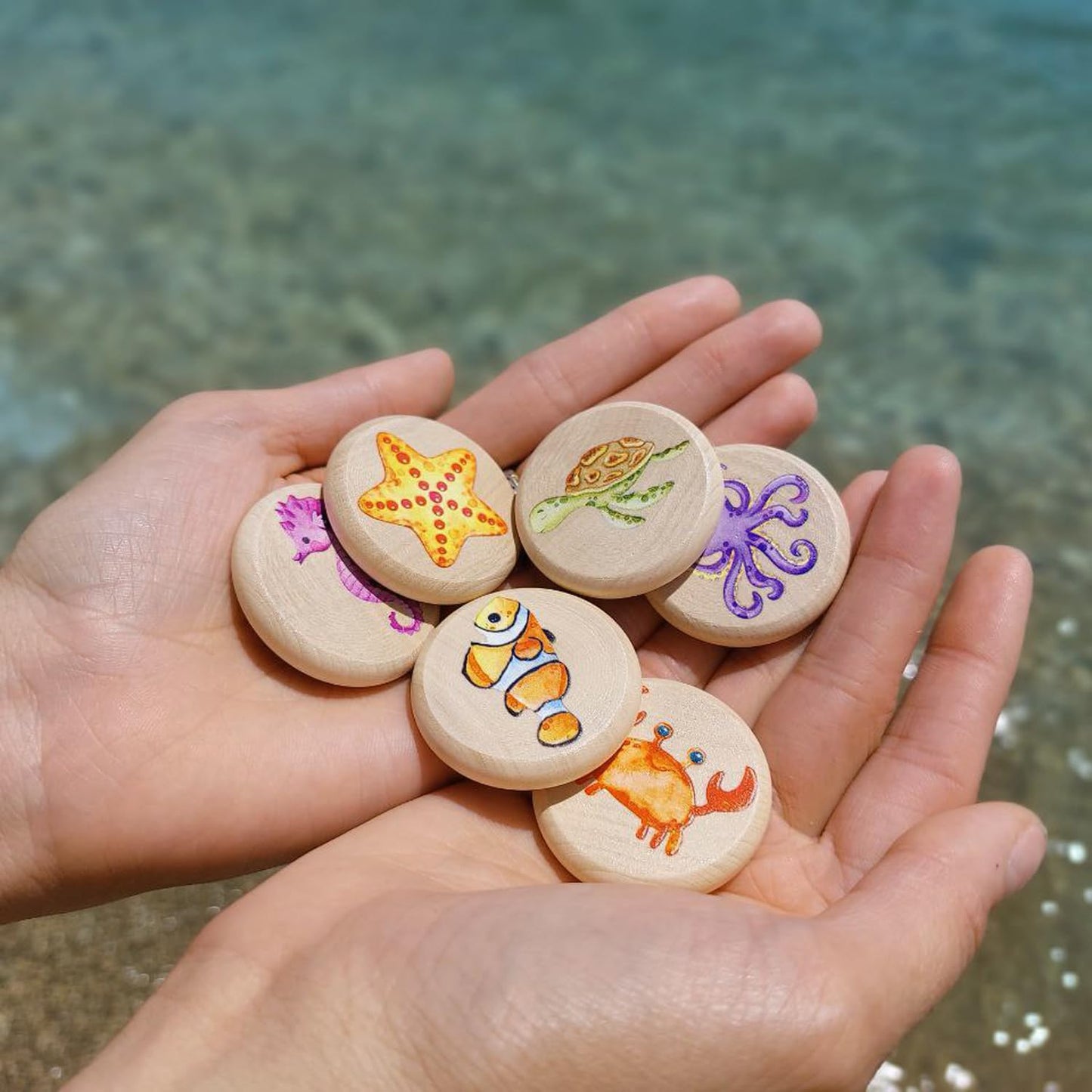 Sea Creatures Memory Game - 30 chips