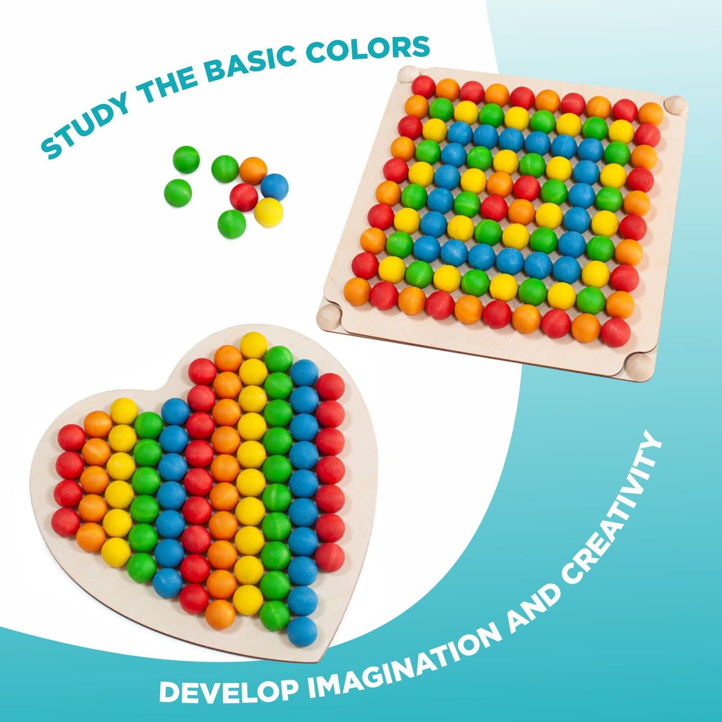 Count to 100 - Maths for Kids, 100 Wooden Balls (2 Edition)