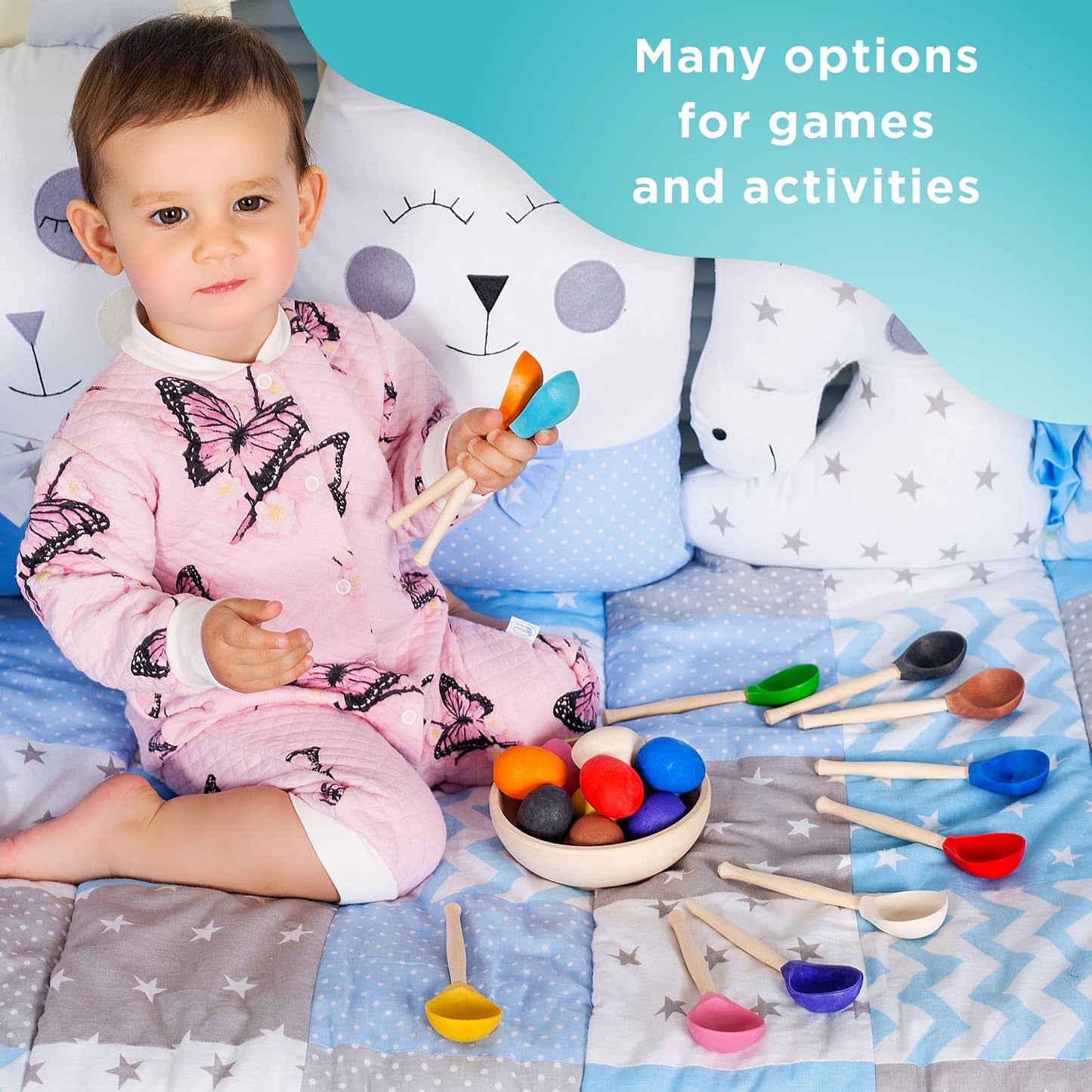 Eggs and Spoons - 12 pcs