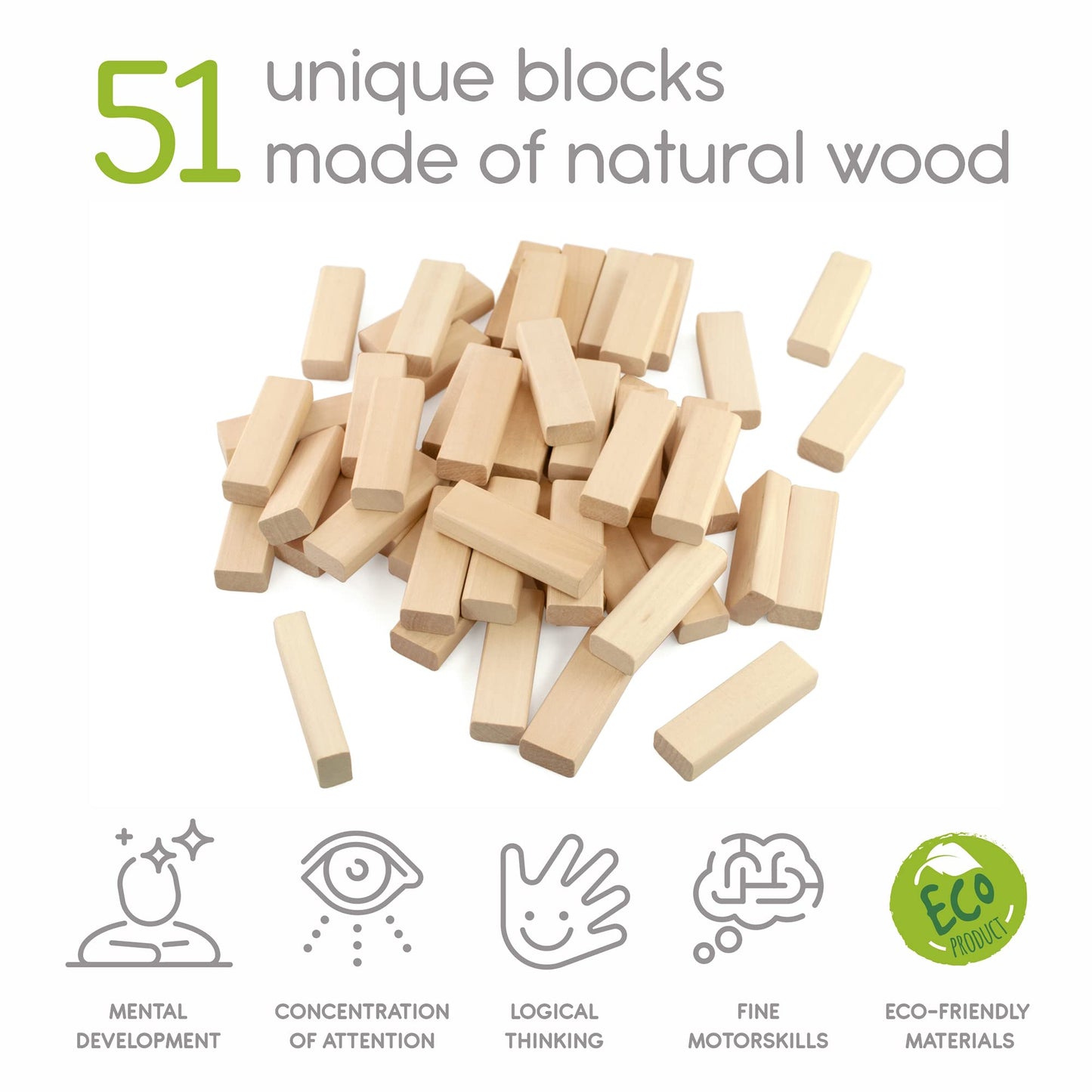 Tumbling Tower - 51 pcs