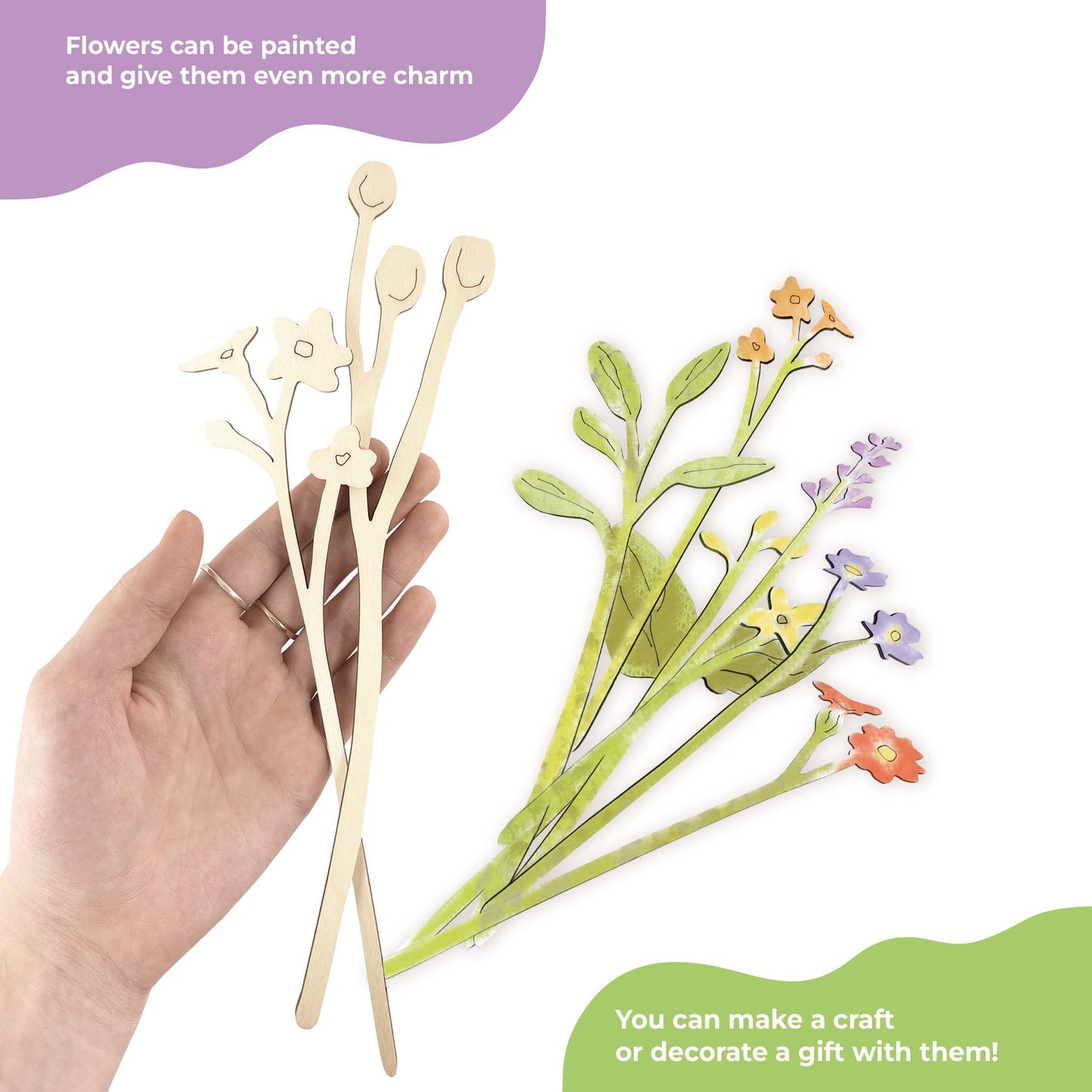 Colouring Set Flowers - 10 pcs