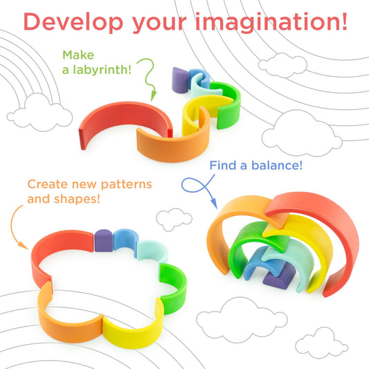 Wooden Rainbow Stacker - 7 pcs