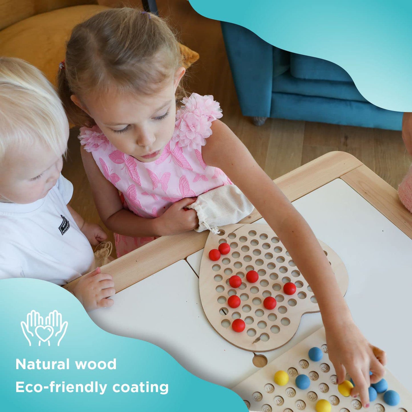 Count to 100 - Maths for Kids, 100 Wooden Balls (1 Edition)