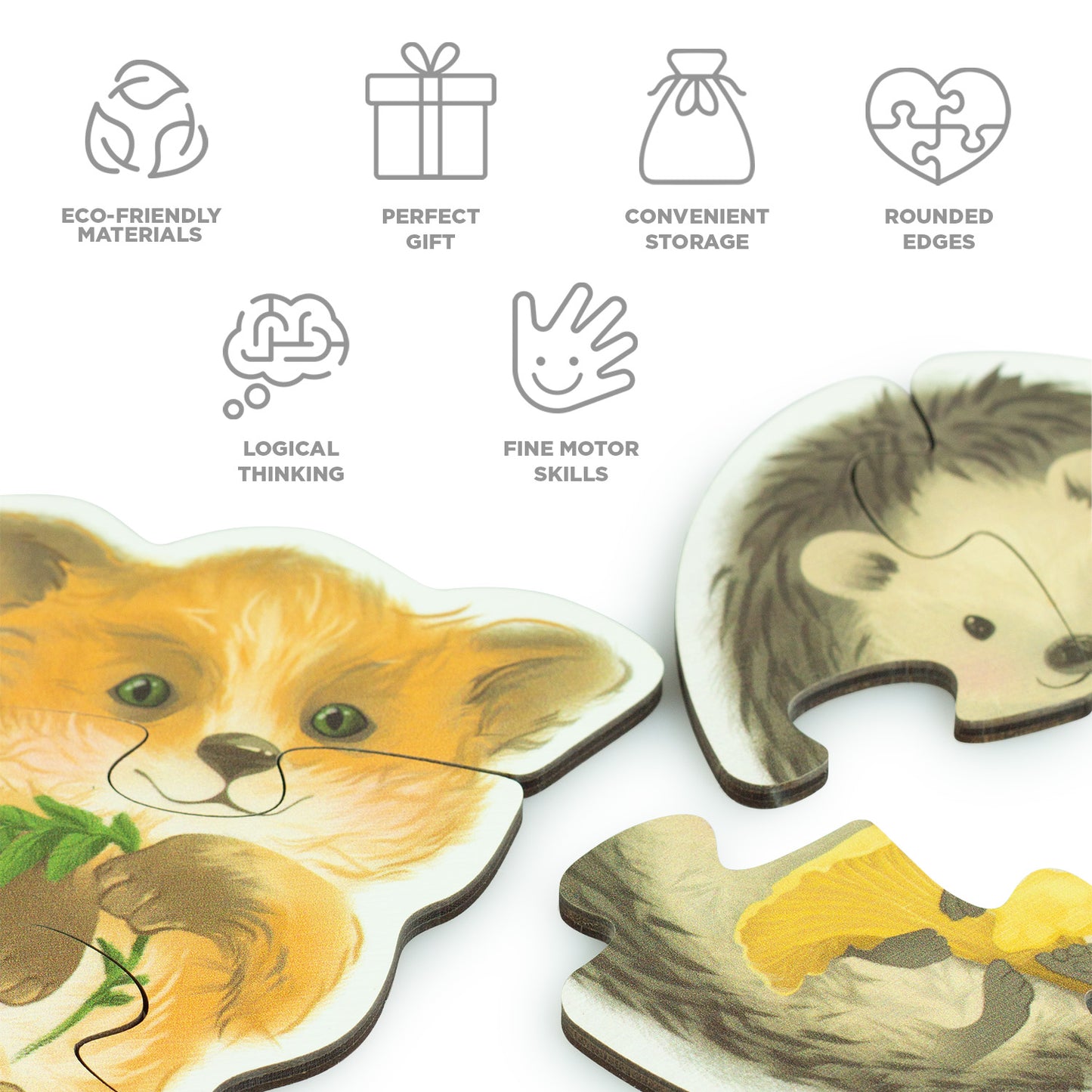 Wooden puzzles "Forest animals"