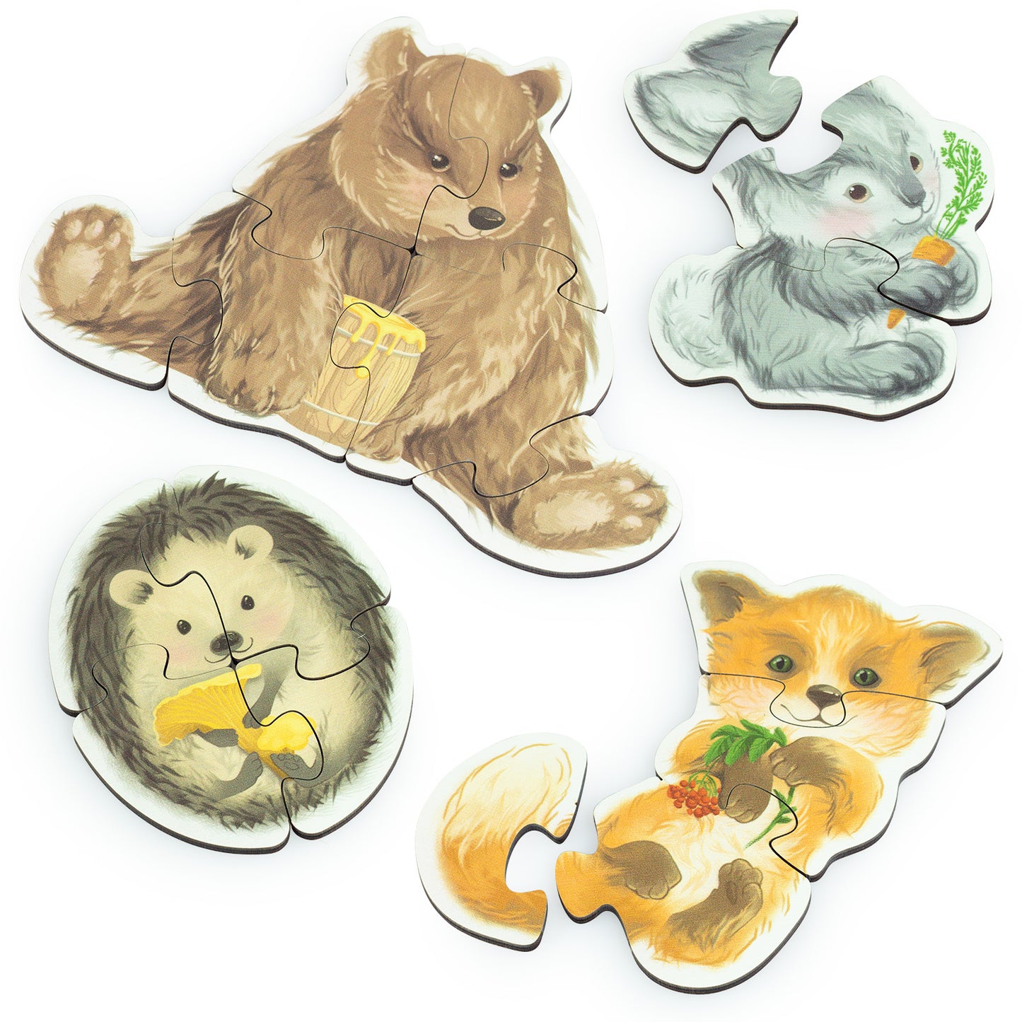 Wooden puzzles "Forest animals"