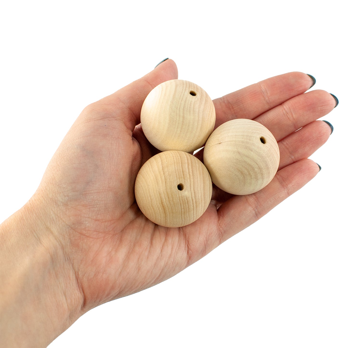 Wooden beads 35 mm 6 pcs