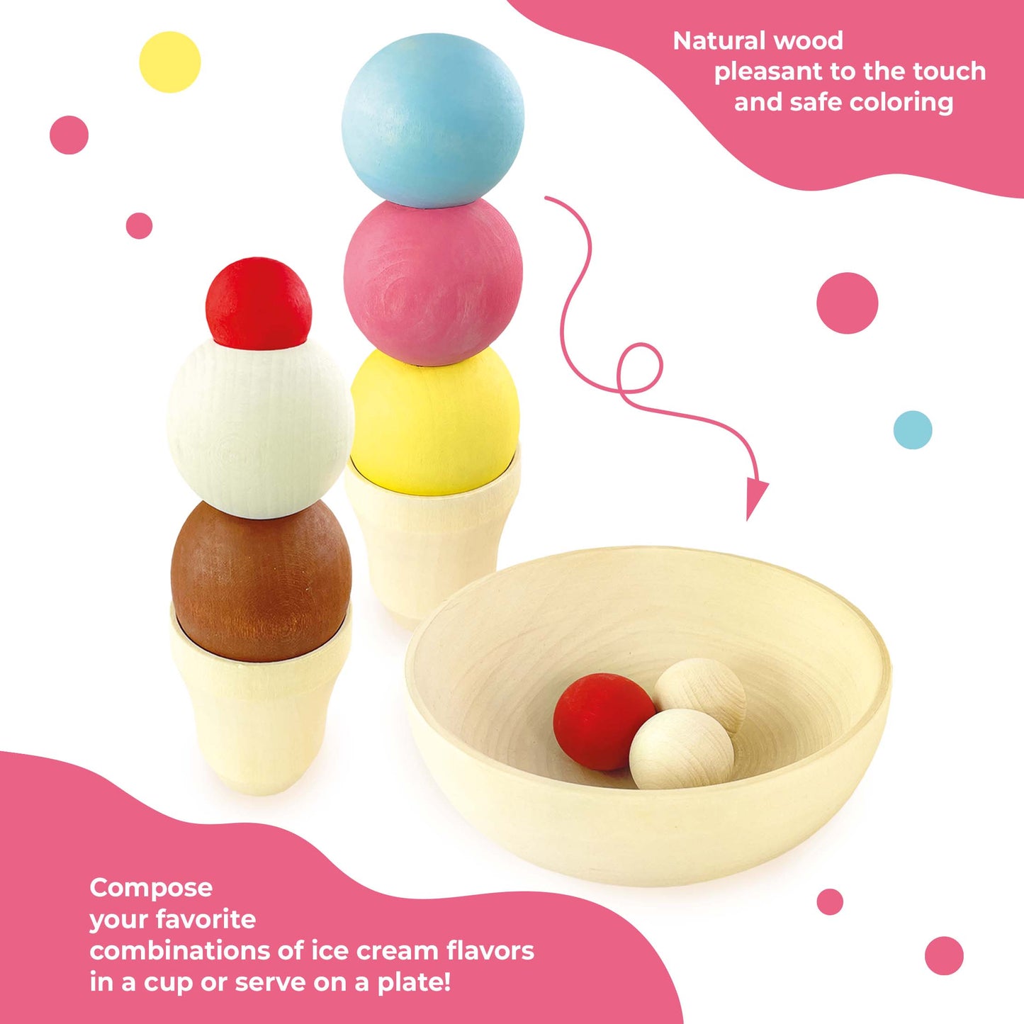 Wooden set "Ice cream"