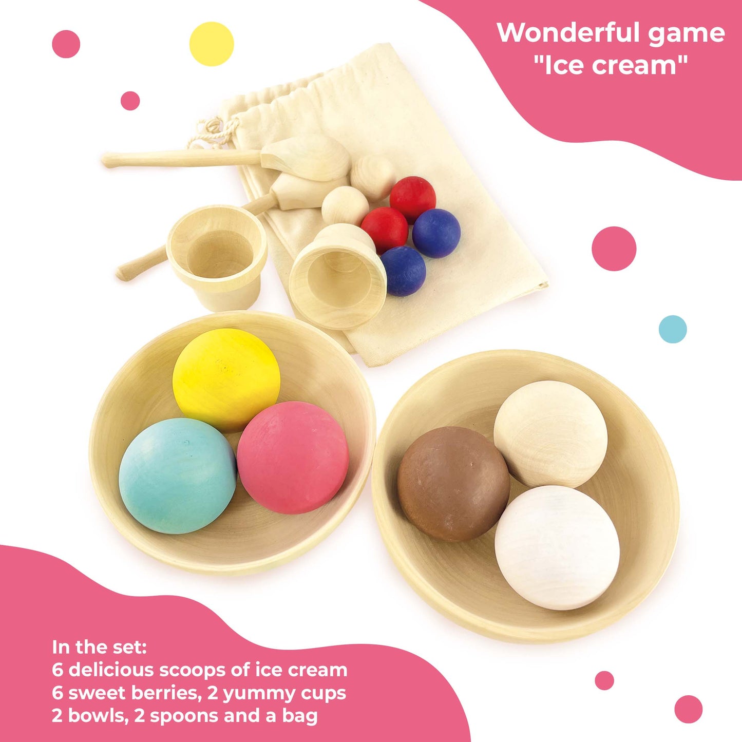 Wooden set "Ice cream"